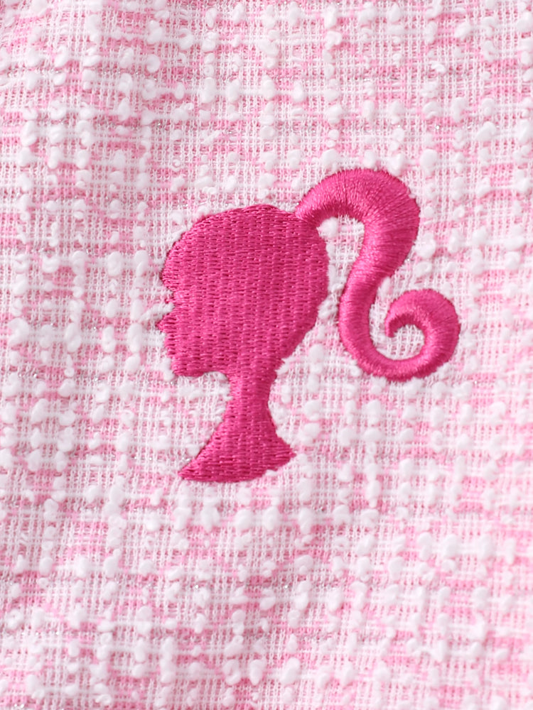 Tenue Barbie pour petite fille, imprimé personnage Sweet Secret, haut boutonné ou jupe rose