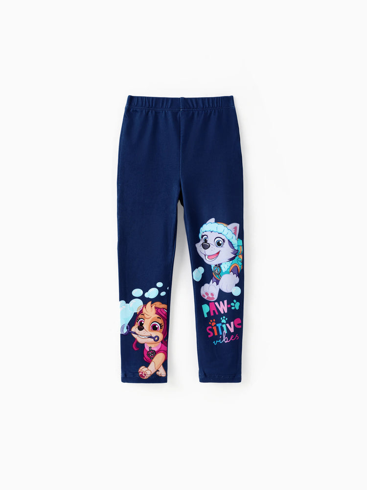 PAW Patrol Toddler Girl Puppy Blowing Bubbles Fun Gradient Leggings Tibetanblue