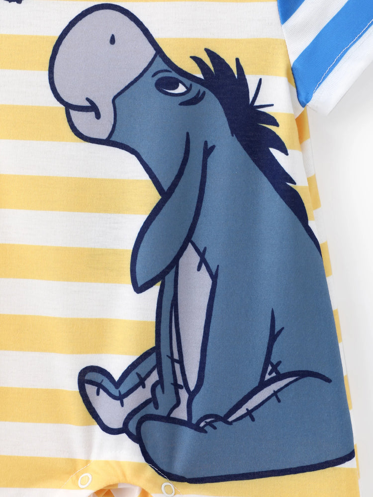 Disney Winnie the Pooh Baby Boy Naia? Character Print with Stripes Onesies Yellow