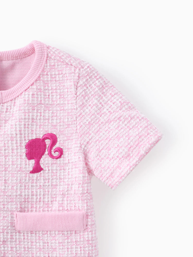 Barbie Kleinkind/Kind Mädchen Süß 1 Stück Secret Button Top ODER 1 Stück Kleid rosa