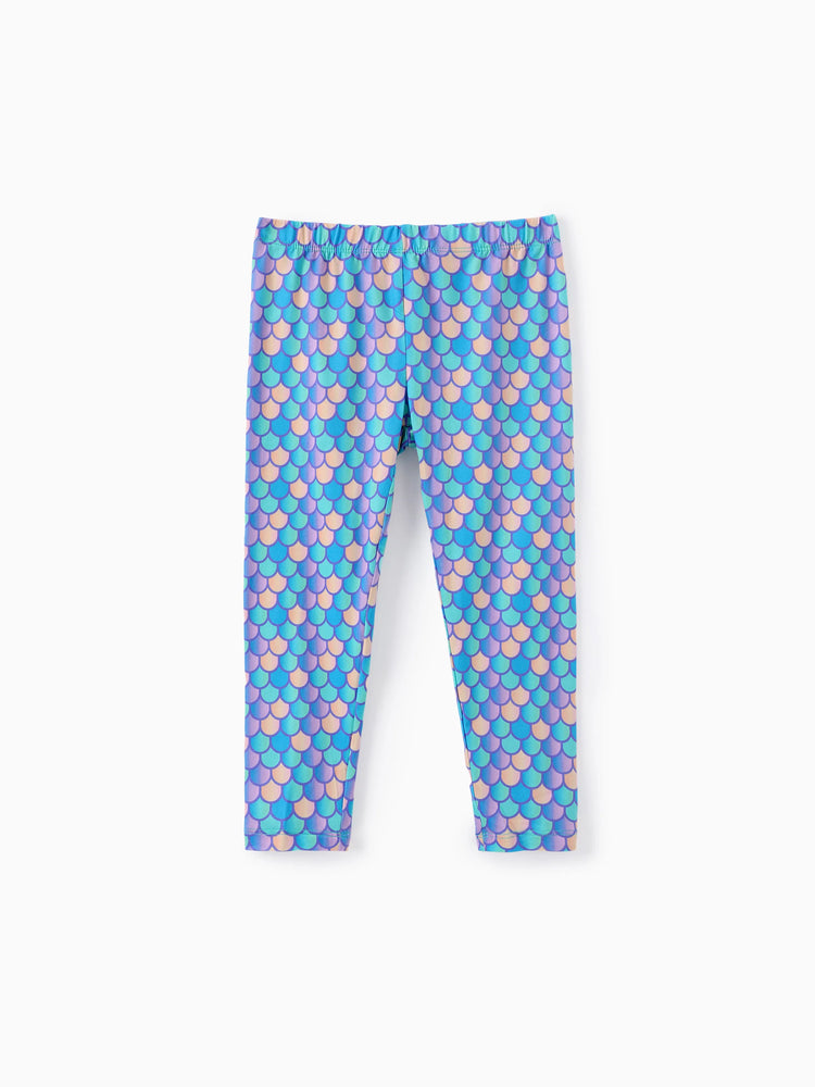 Disney Princess Baby Girl 2pcs Ariel Print Top and Leggings Set Purple