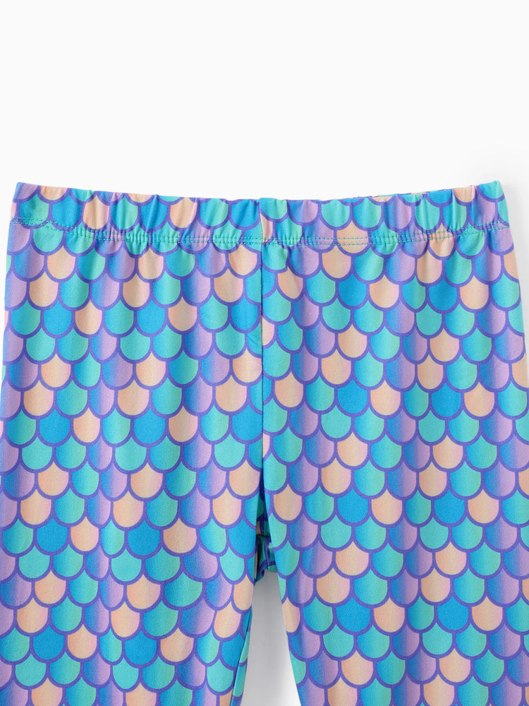 Disney Princess Baby Girl 2pcs Ariel Print Top and Leggings Set Purple