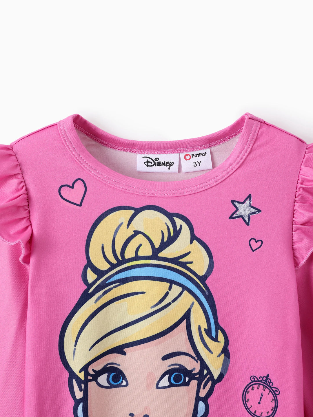 Conjunto de 2 piezas de top y leggings con estampado de Cenicienta para niña de Disney Princess, color rosa