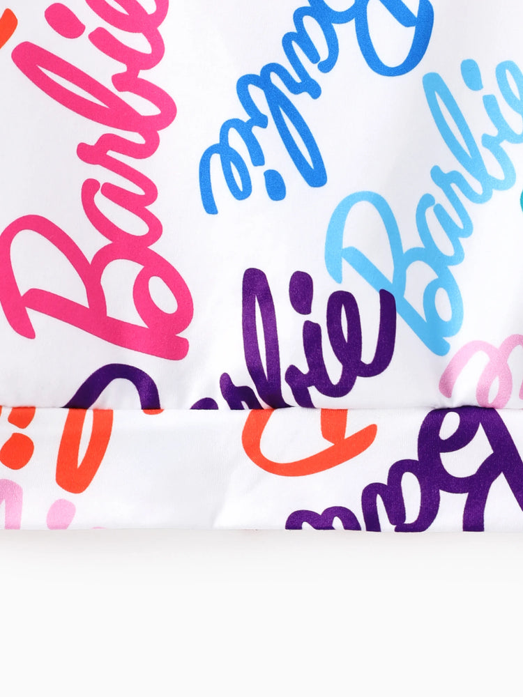 Ensembles Barbie Sportifs 2 pièces pour Petites Filles avec Motif Lettres
 Blanc cassé