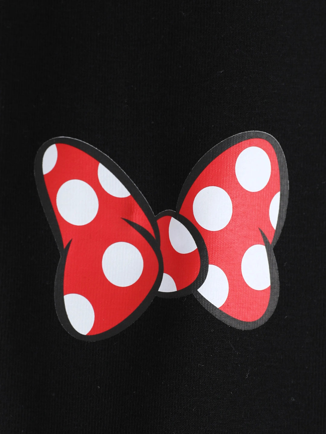 Disney Mickey and Friends Kid Girls Polka Dots Print Long-sleeve Hooded Top/Pants Black