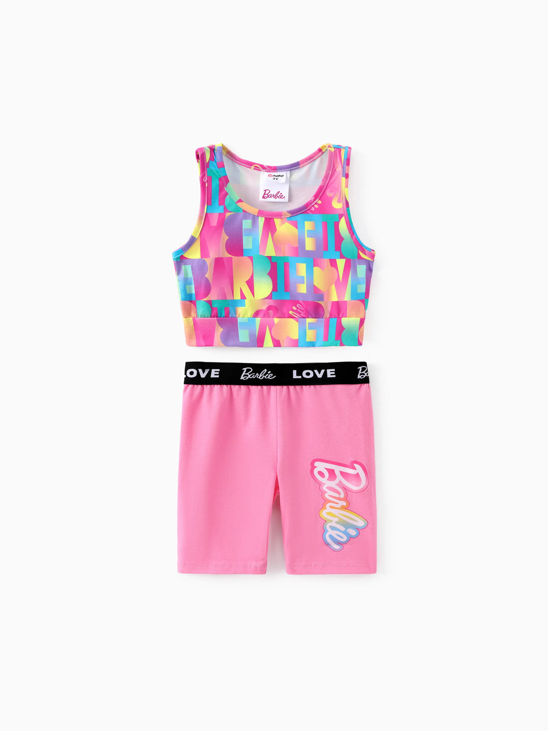 Barbie Toddler/Kid Girl 2pcs Sporty Sets with Letter Pattern Pink