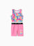Ensemble Barbie Sportif 2 pièces pour Fille avec Motif Lettres Rose