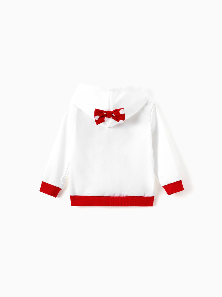 Sudadera con capucha de Minnie de Disney Mickey y sus amigos para niñas pequeñas, color blanco