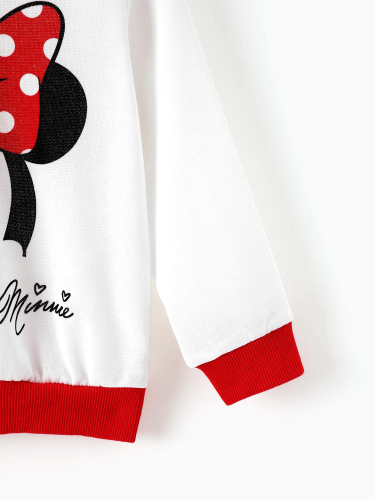Sudadera con capucha de Minnie de Disney Mickey y sus amigos para niñas pequeñas, color blanco