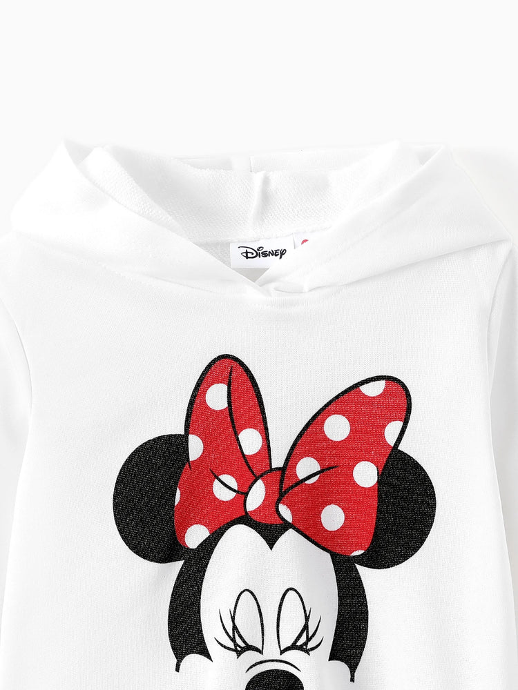 Sudadera con capucha de Minnie de Disney Mickey y sus amigos para niñas pequeñas, color blanco