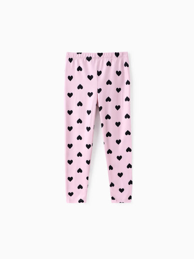 Leggings elásticos para niña pequeña/niña rosa