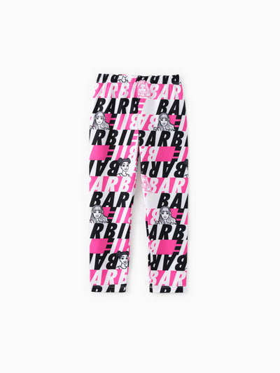 Barbie Toddler/Kid Girl Letter Pattern Leggings Pink