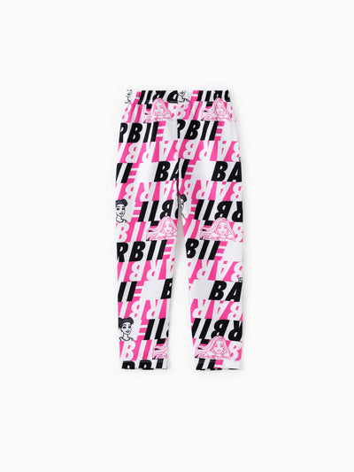 Barbie Toddler/Kid Girl Letter Pattern Leggings Pink