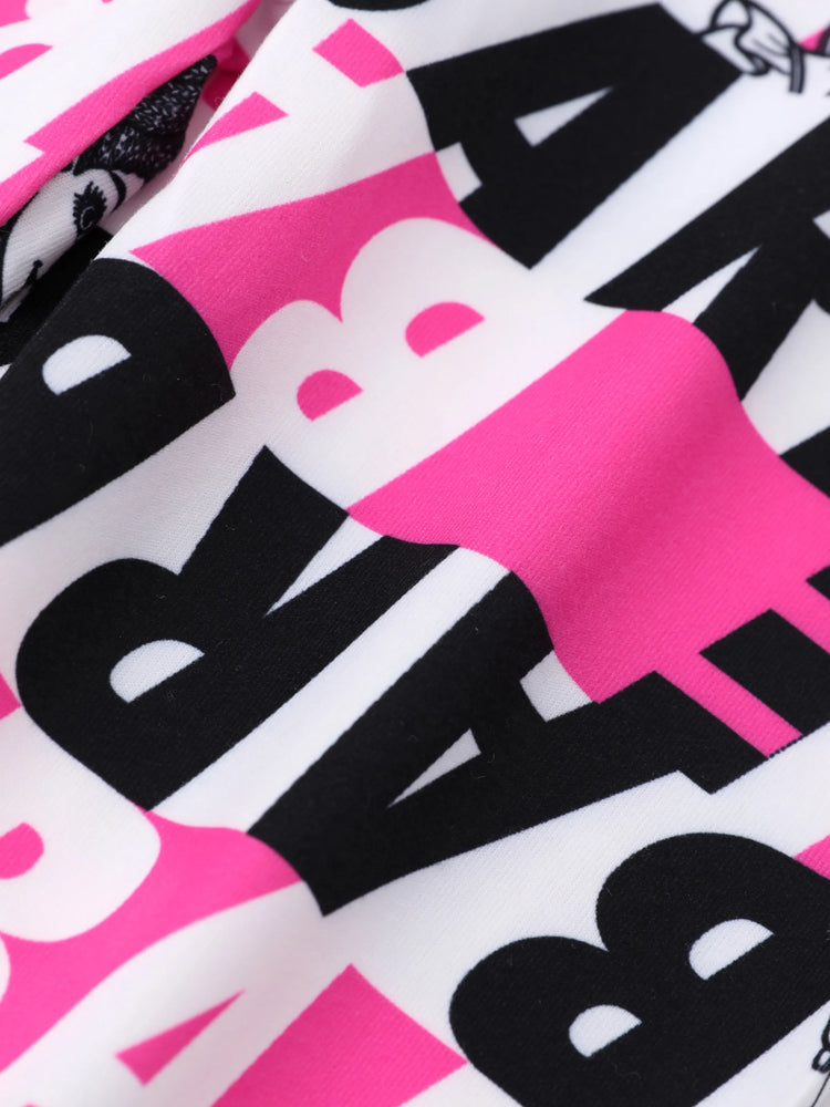 Barbie Toddler/Kid Girl Letter Pattern Leggings Pink