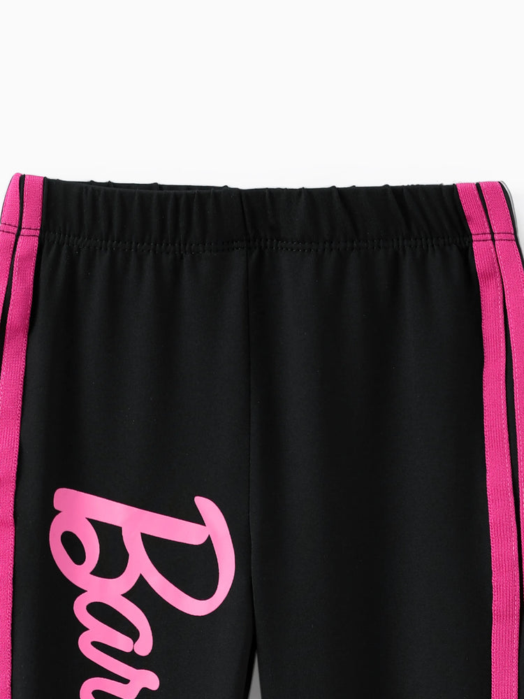 Barbie Toddler/Kid Girl Letter Pattern Leggings Black