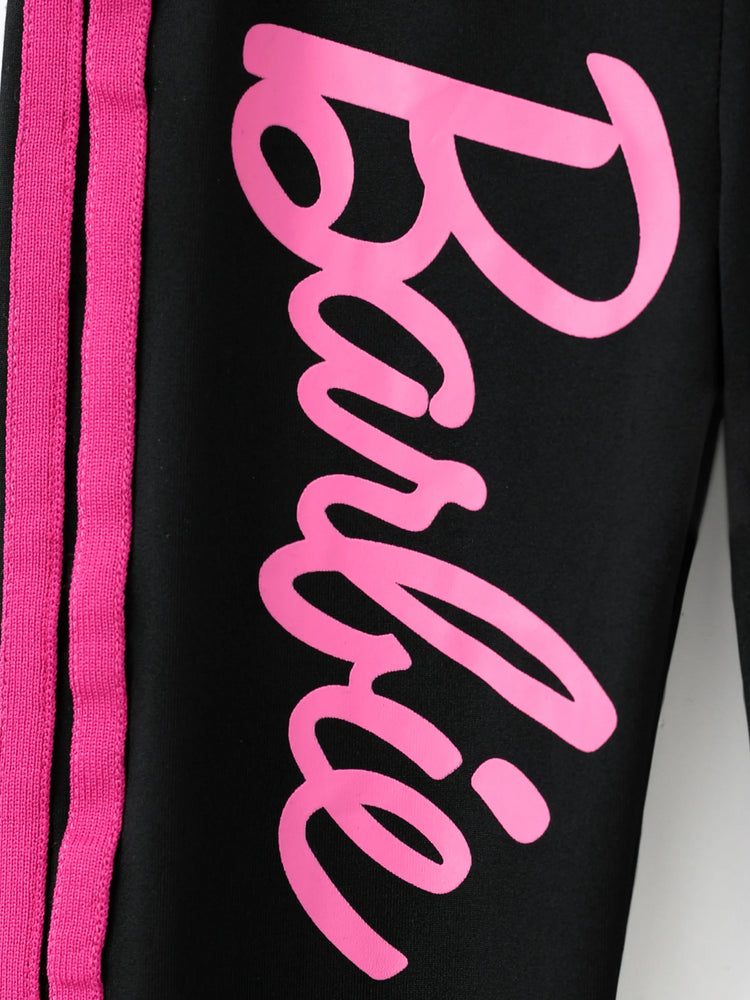 Barbie Toddler/Kid Girl Letter Pattern Leggings Black