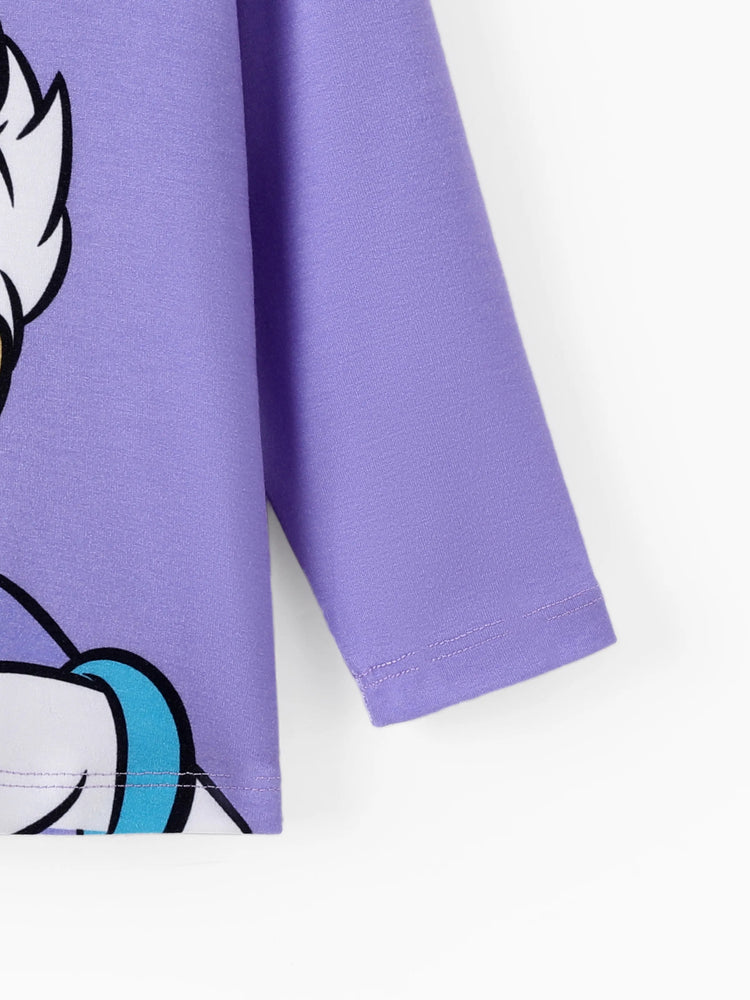 Disney Mickey and Friends Toddler & Kids Girl Daisy Naia? Long-sleeve Tee Purple