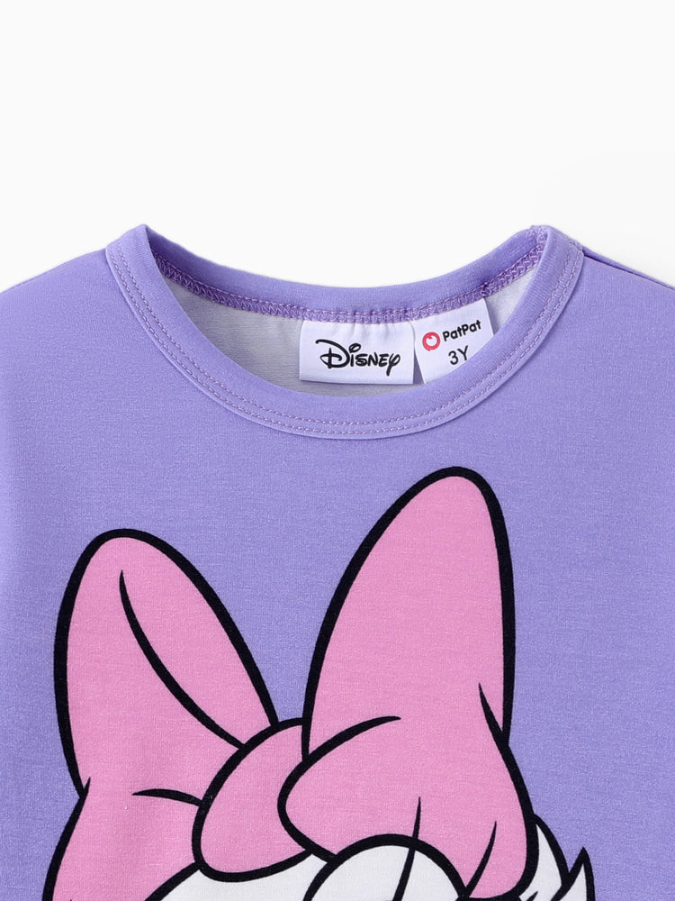 Disney Mickey and Friends Toddler & Kids Girl Daisy Naia? Long-sleeve Tee Purple