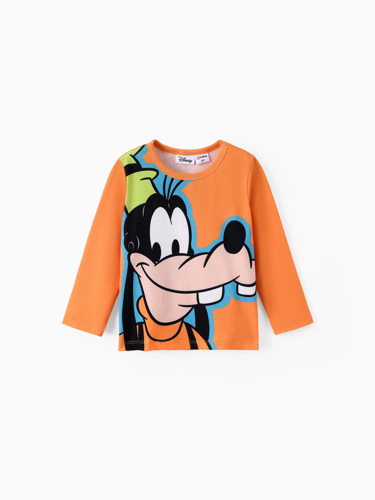 T-shirt à manches longues imprimé Disney Mickey et ses amis pour tout-petit/enfant garçon Goofy Naia™ Orange rouge