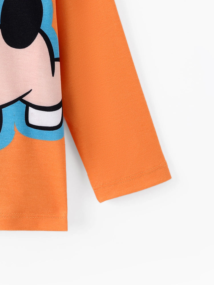 T-shirt à manches longues imprimé Disney Mickey et ses amis pour tout-petit/enfant garçon Goofy Naia™ Orange rouge