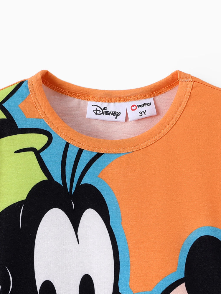 T-shirt à manches longues imprimé Disney Mickey et ses amis pour tout-petit/enfant garçon Goofy Naia™ Orange rouge