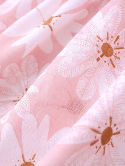 2pcs Baby Girl Little Daisy Bowknot Dress Set Pink