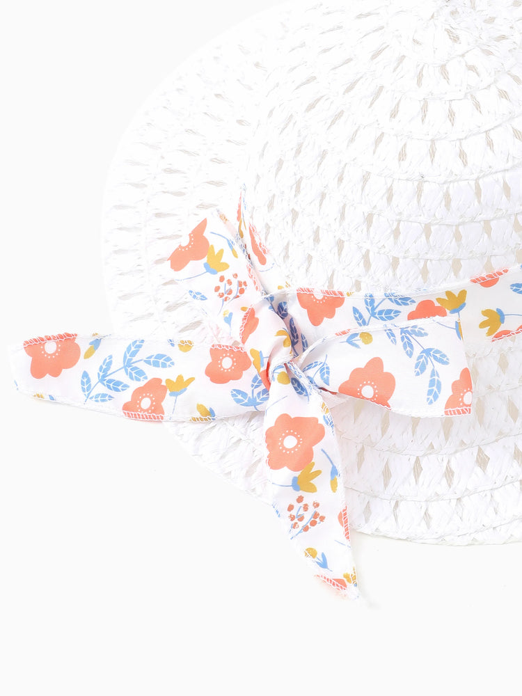 2pcs Baby Girl Little Daisy Bowknot Dress Set Orange