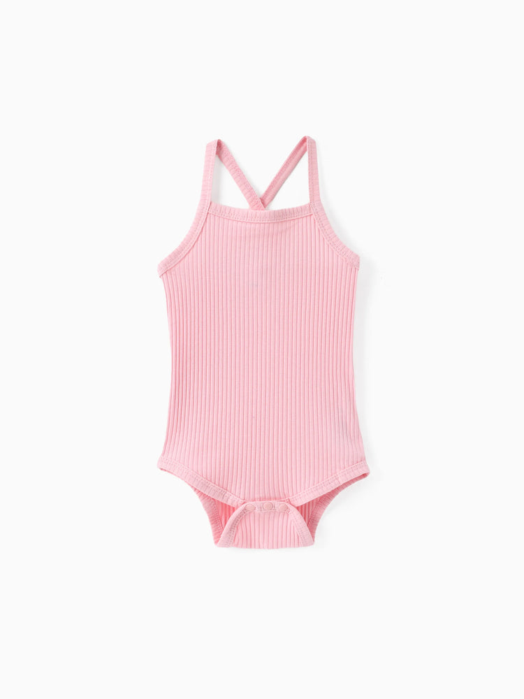 Barboteuse bébé fille 95 % coton rose clair