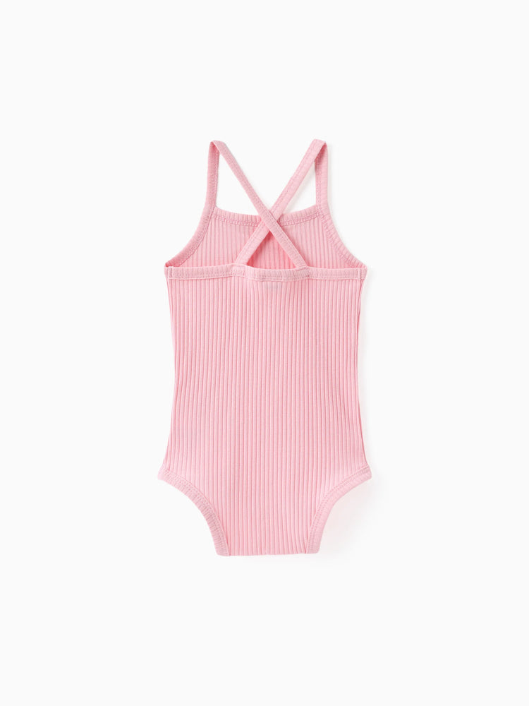 Barboteuse bébé fille 95 % coton rose clair