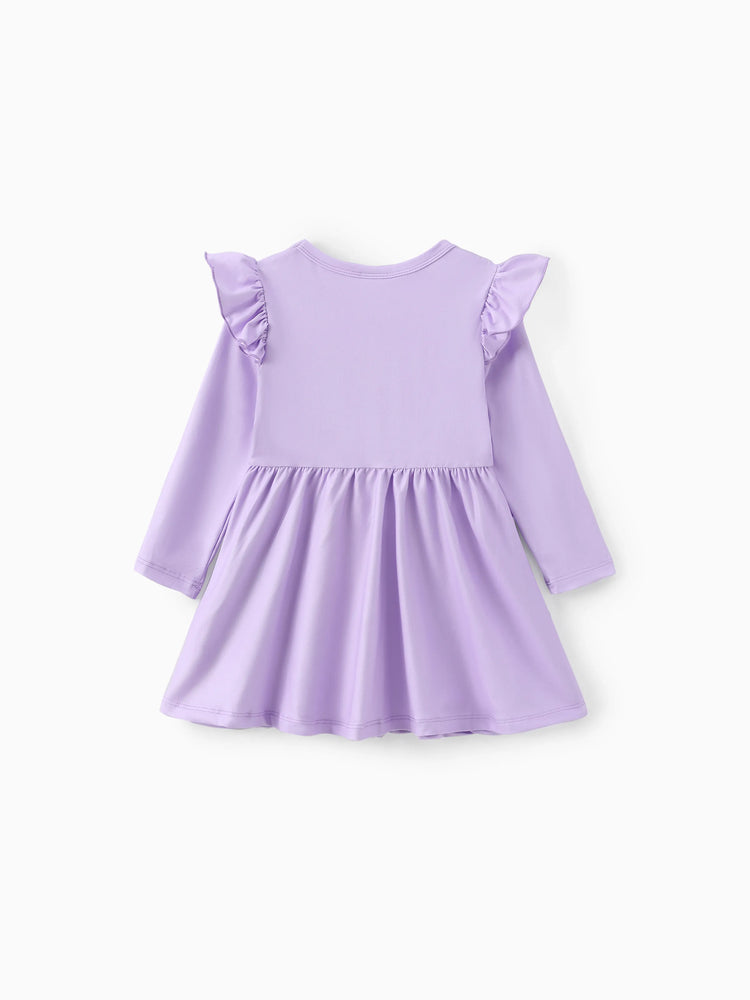 PAW Patrol Toddler Girl Skye&Everest Ruffle Dress Purple