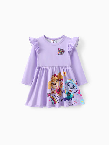 PAW PATROL Mädchen Kleid Langarm - Mit Skye & Everest Motiven
