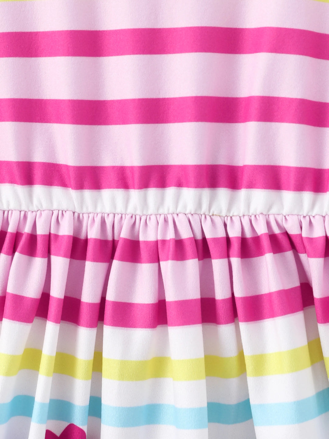Vestido con volantes y estampado de rayas arcoíris multicolor de la Patrulla Canina para niña pequeña Skye y Everest