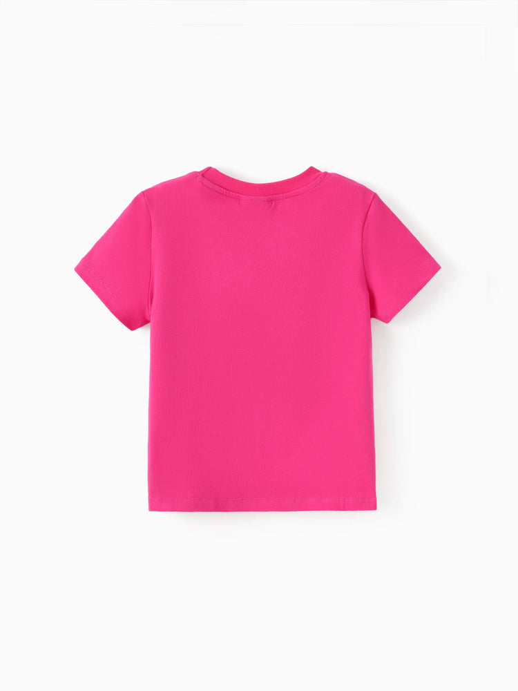T-shirt à manches courtes 94 % coton pour petite fille/garçon Pat'Patrouille Skye Roseo