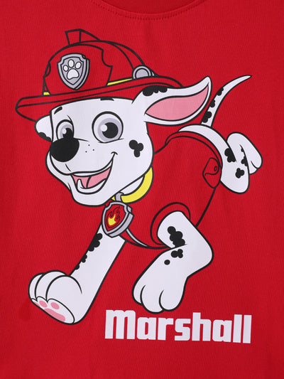 PAW Patrol Toddler Boy Marshall 94% Cotton Short-sleeve Tee Red-2