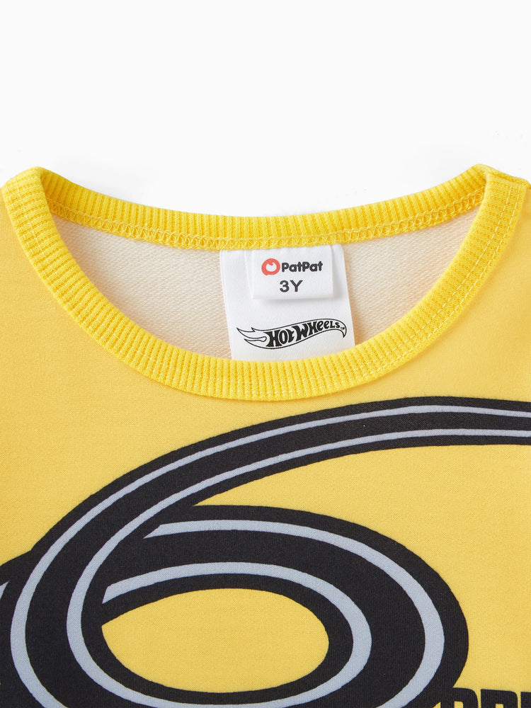 Hot Wheels Toddler Boy Character Print Long Sleeve Top Yellow