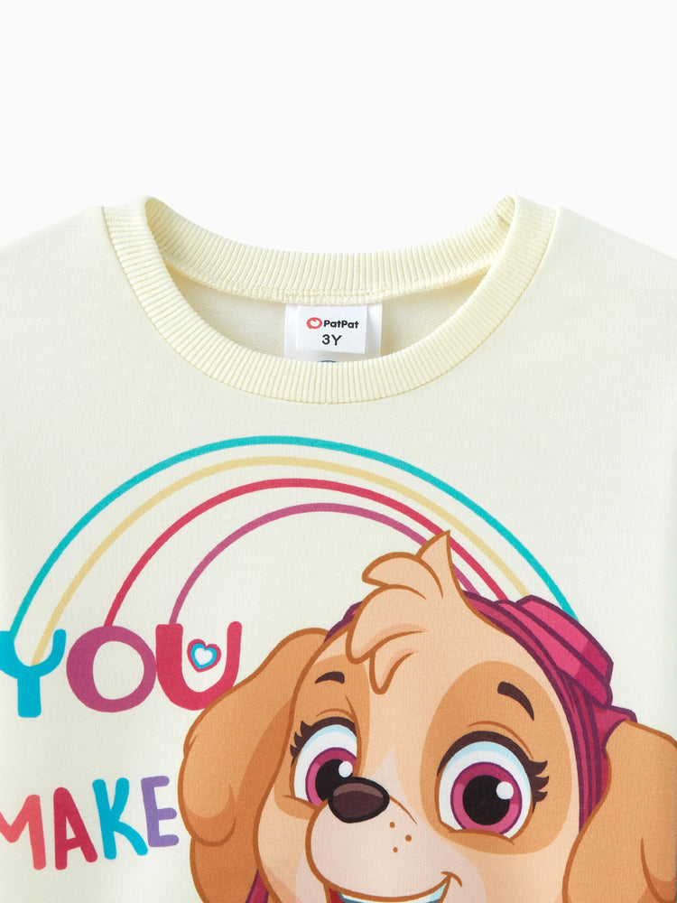 Sweat-shirt en coton Skye pour tout-petit garçon/fille de la Pat'Patrouille, abricot jaune
