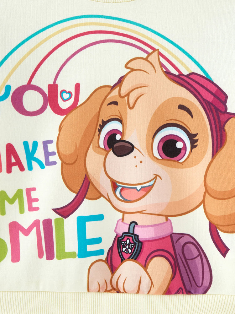 Sweat-shirt en coton Skye pour tout-petit garçon/fille de la Pat'Patrouille, abricot jaune