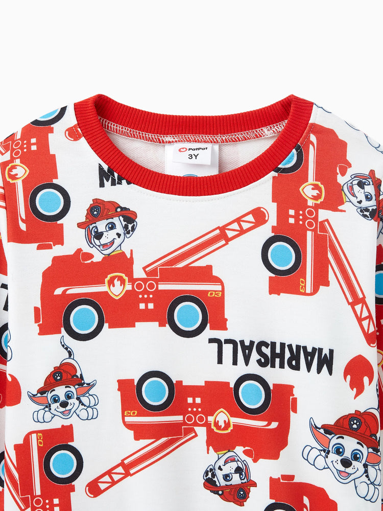 Ensemble sweat-shirt et pantalon Marshall pour tout-petit garçon Paw Patrol rouge