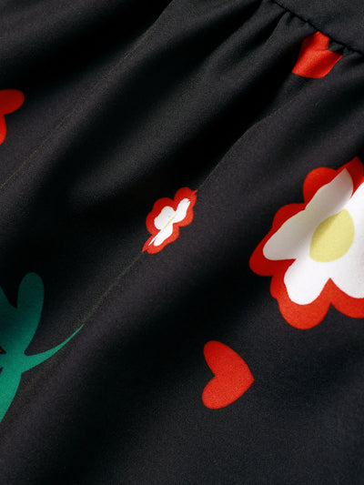 Baby Girl Sweet Strawberry Lace Dress Black