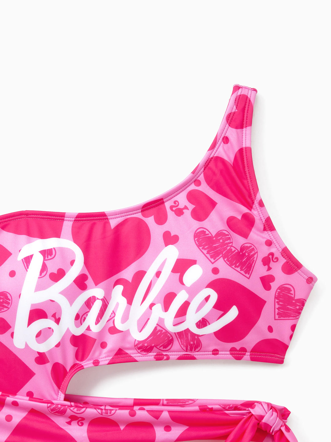 Traje de baño Barbie Mommy &amp; Me Girls con forma de corazón Roseo