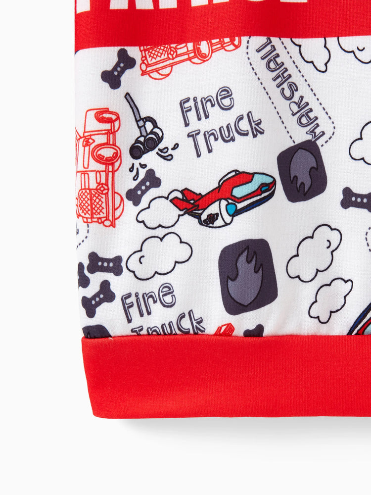 PAW Patrol 2pcs Toddler Boy Marshall Pullover Sweatshirt with Pants Set Red