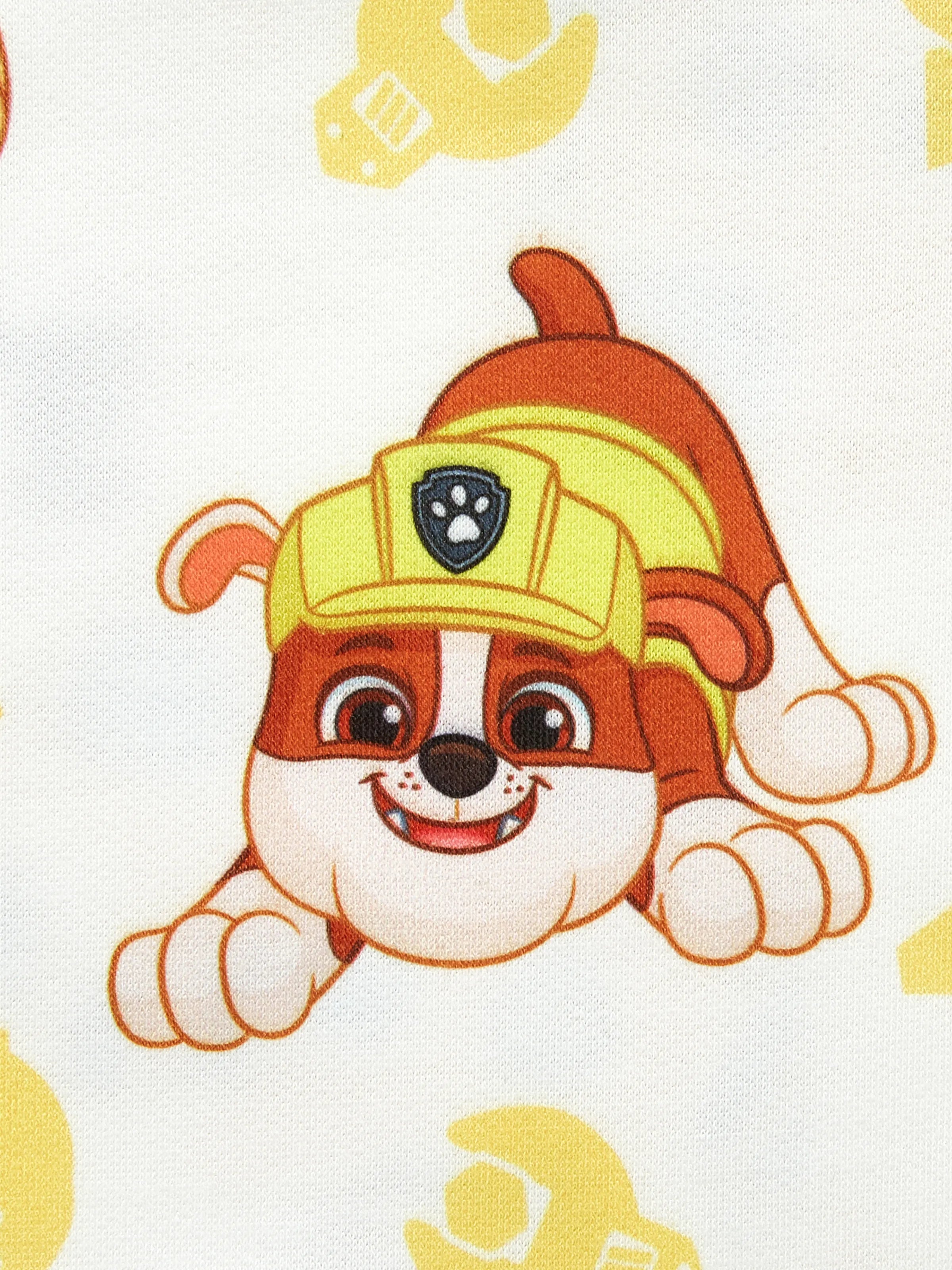 Camiseta Infantil De Paw Patrol - Diseño 'Rubble Birthday Boy' Para 3 Años, Talla 116, Color Amarillo, Manga Corta