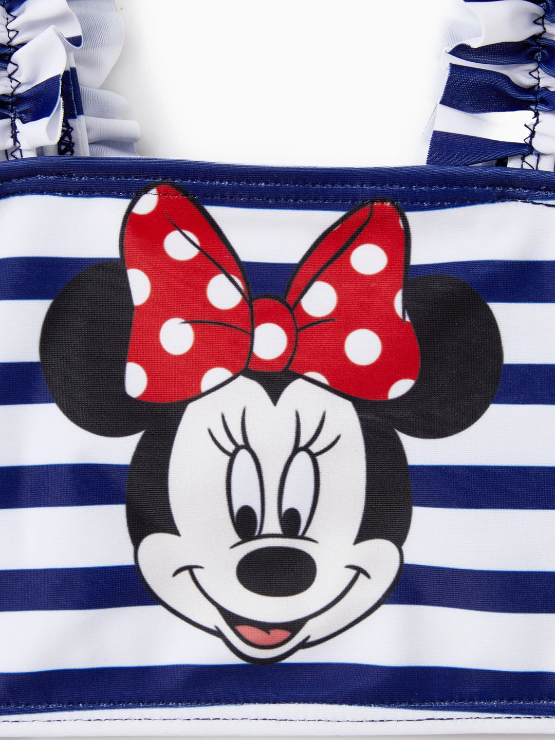 Divertido Set de Hermanos Disney Mickey and Friends Niño/Niña Traje de baño rayado con personajes Minnie/Mickey Azul oscuro