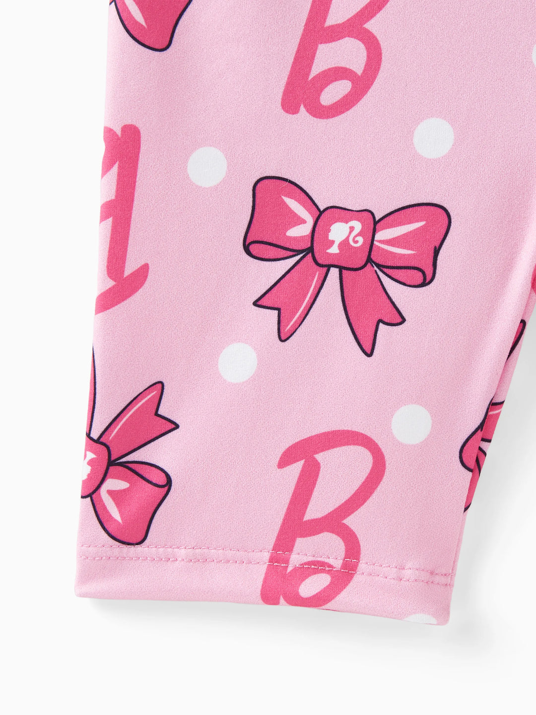 Leggings à imprimé nœud pour fillette Barbie
 Rose