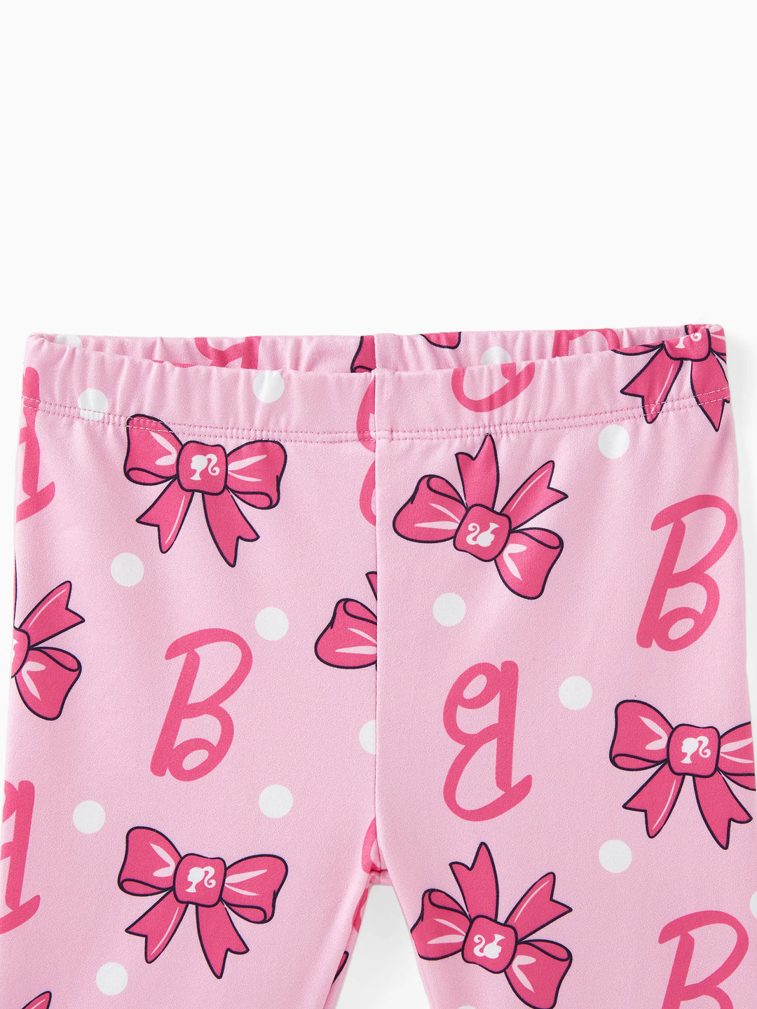 Leggings à imprimé nœud pour fillette Barbie
 Rose