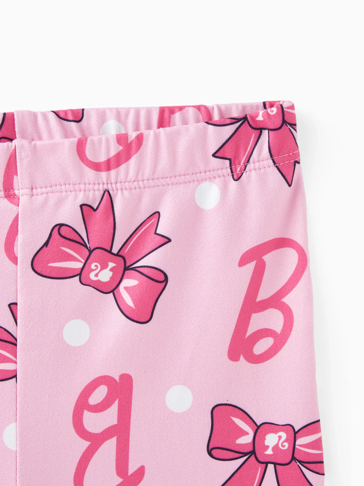 Barbie Toddler/Kid GirlsBowknot Print Leggings
 Pink