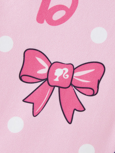 Barbie Toddler/Kid GirlsBowknot Print Leggings
 Pink