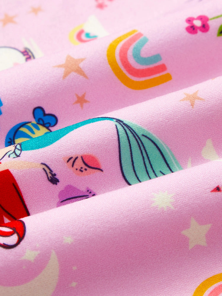 Disney Princess Toddler Girl Character Print Long-sleeve Dress Pink