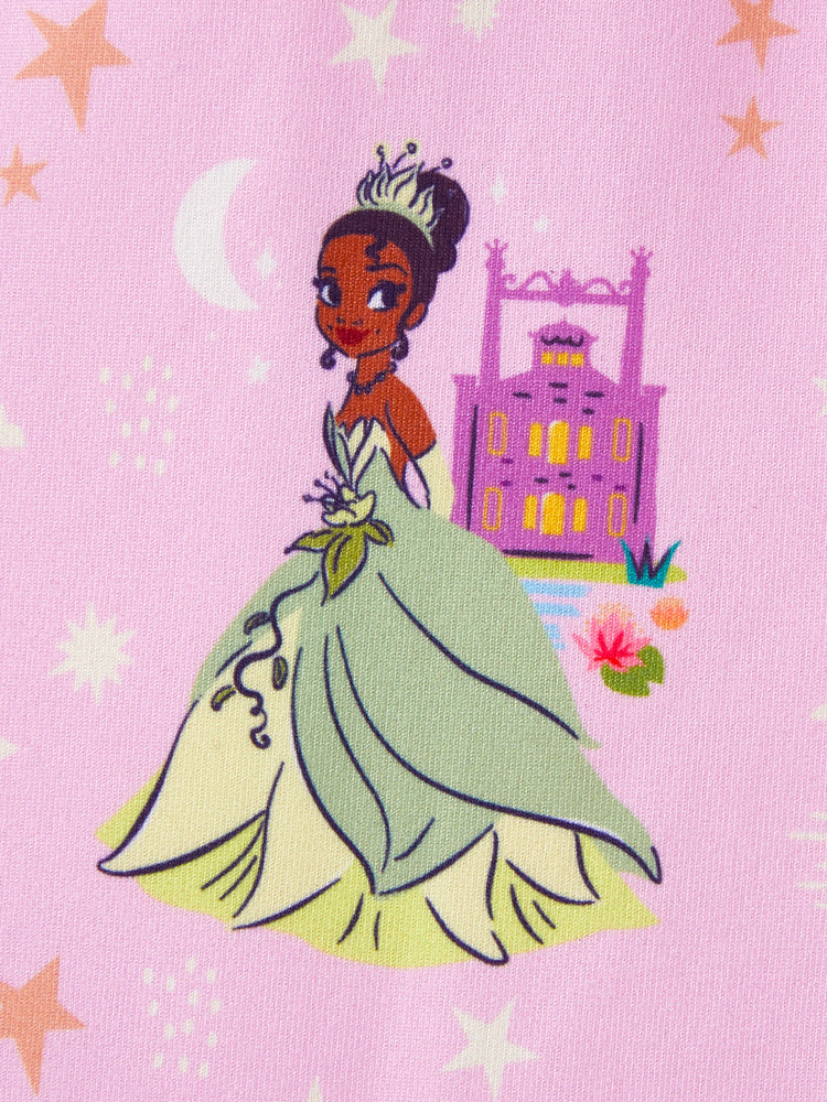 Disney Princess Toddler Girl Character Print Long-sleeve Dress Pink