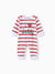 Baby Boy/Girl 95% Cotton Long-sleeve Love Heart Letter Print Stars/Striped Jumpsuit Red
